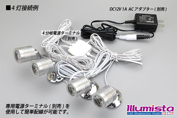 LEDスポットライト DC12V 1.5W