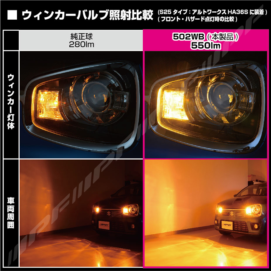 IPFオフィシャルECショップ / LED 550lm ウィンカーバルブ / ハイ