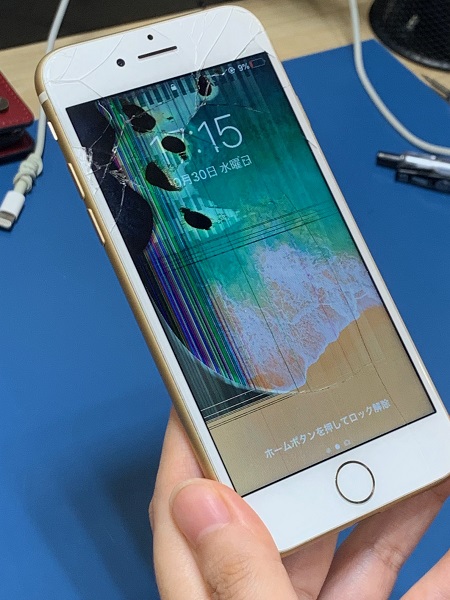 液晶に縦線、液漏れ…タッチが効かない！ | iPhone修理アイサポ 修理事例