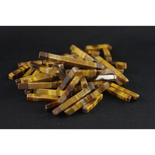 多用途天然石 タイガーアイ（虎目石）スティック状磨き石 詰め合わせ