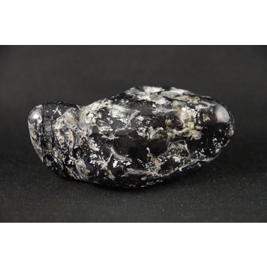 黒瑪瑙原石 磨き石 389g 天然石販売 名取貴石 天然石・国産原石の