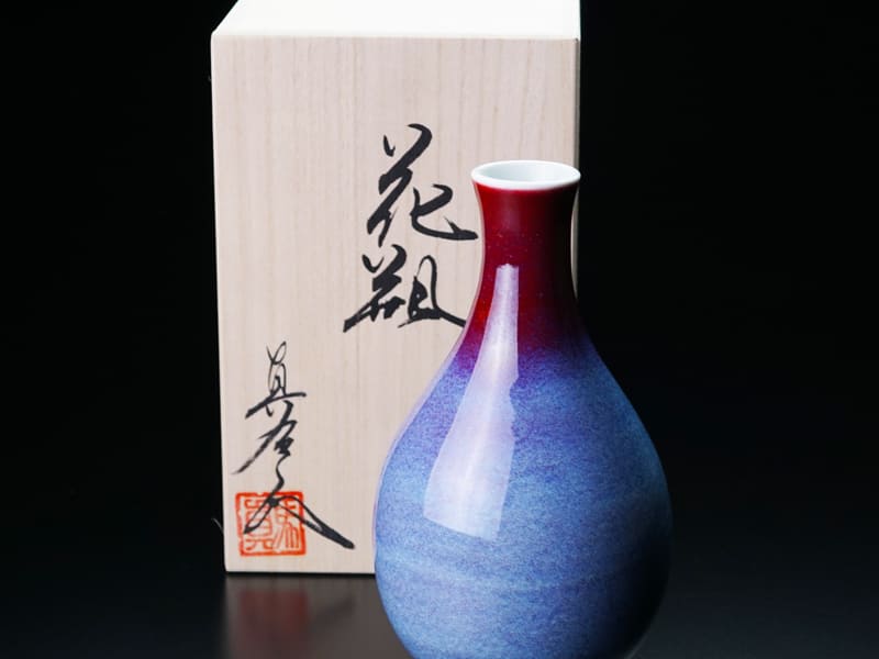 有田焼】鶴首花瓶 彩雲 - JTOPIA