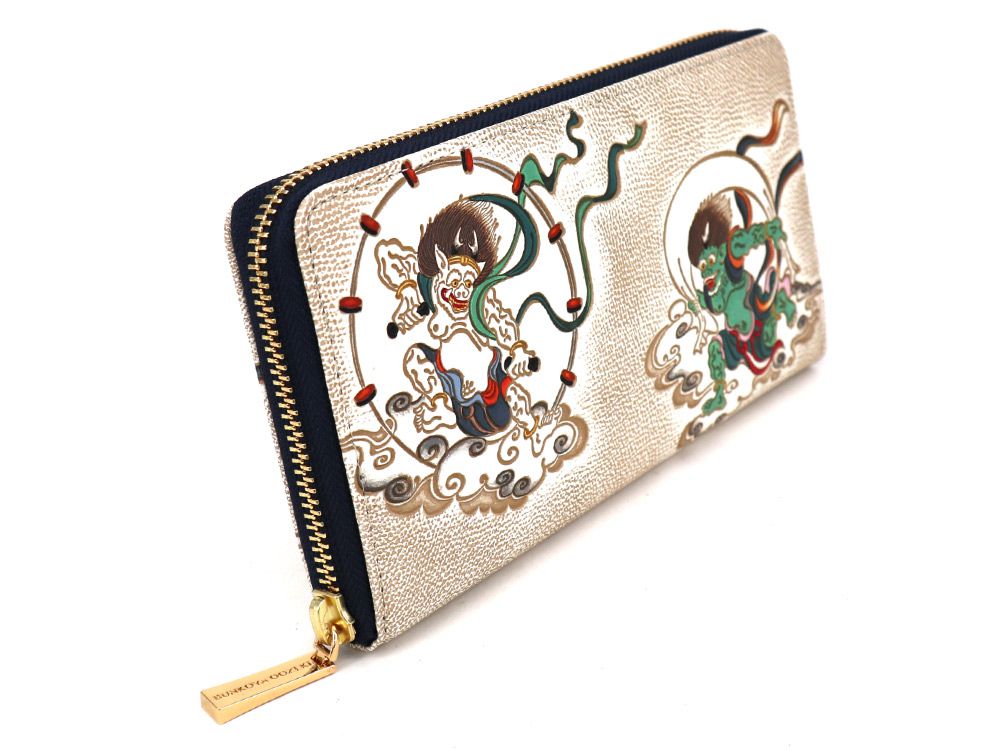 風神雷神 ぐるっとファスナーの長財布［t］