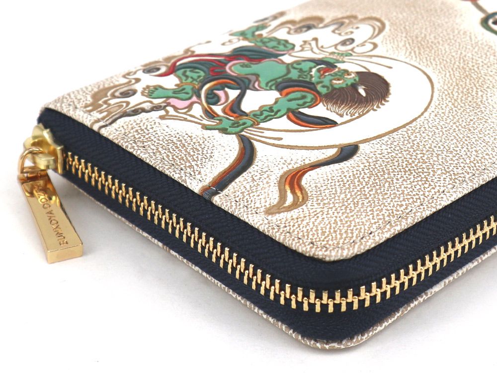 風神雷神 ぐるっとファスナーの長財布［t］