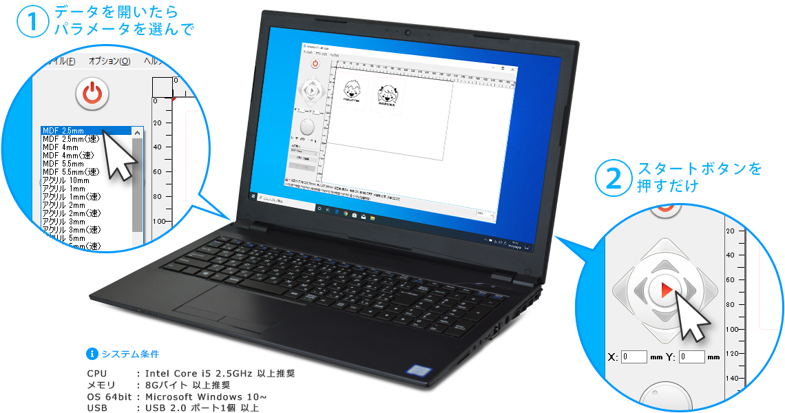 操作について | オーレーザー