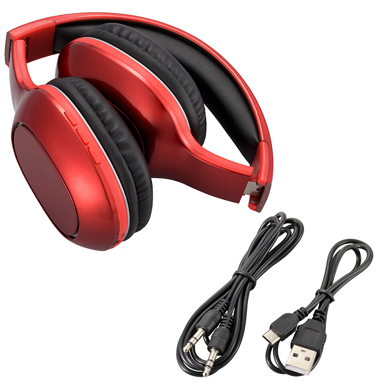 AudioComm Bluetoothステレオヘッドホン レッド [品番]03-0344｜株式