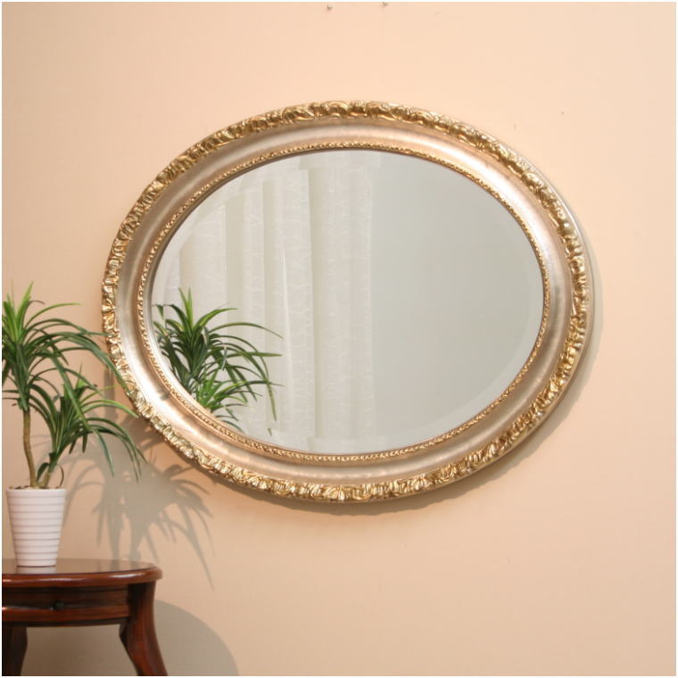 鏡 ミラー fa1377 イタリア製 オーバル ウォールミラー 壁掛け鏡