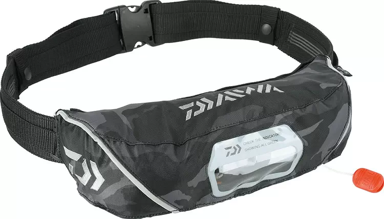 DF2222インフレータブルライフジャケットブラックカモ（ウエストタイプ