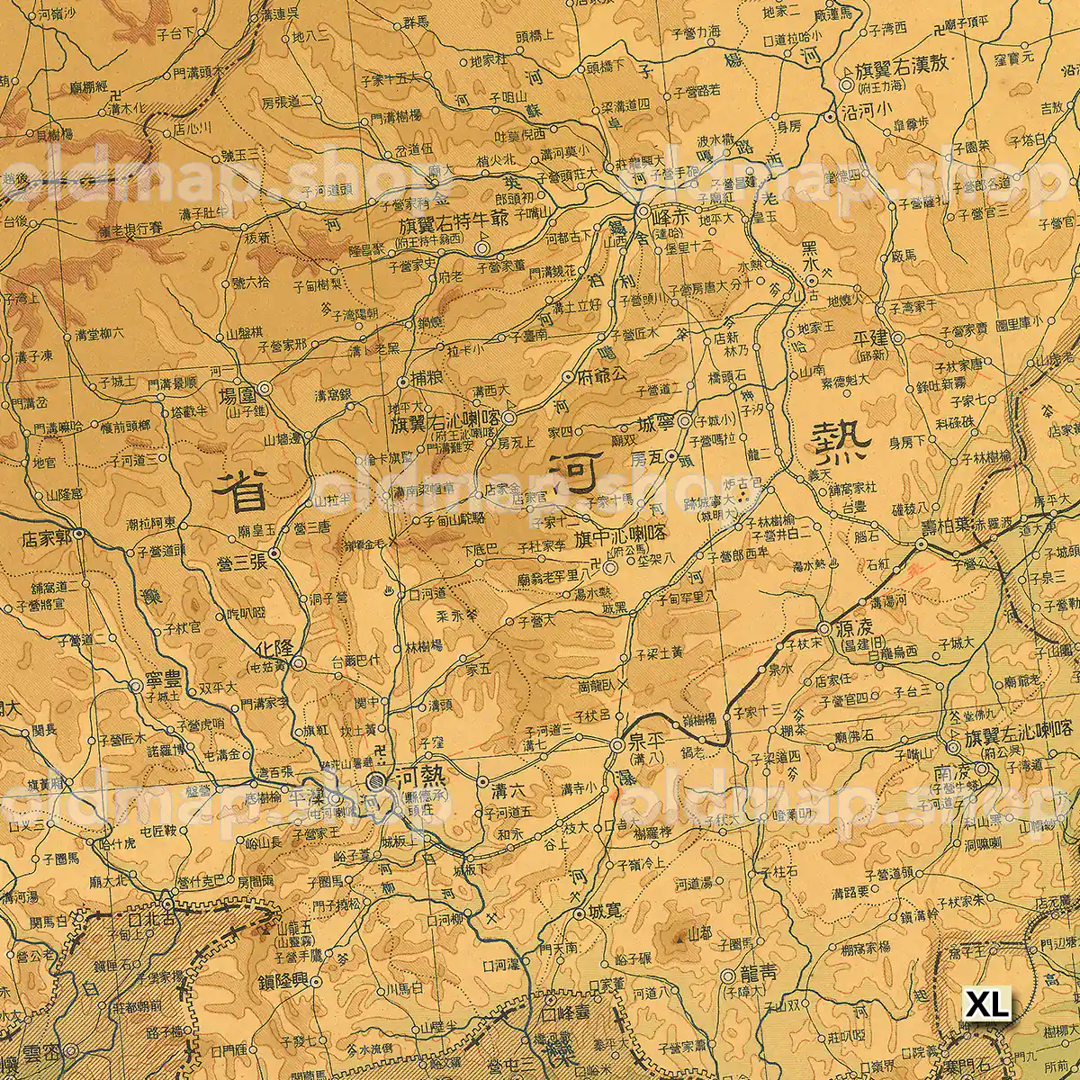 満州国地図 昭和10年(1935) – 満州 – 古地図素材データのダウンロード