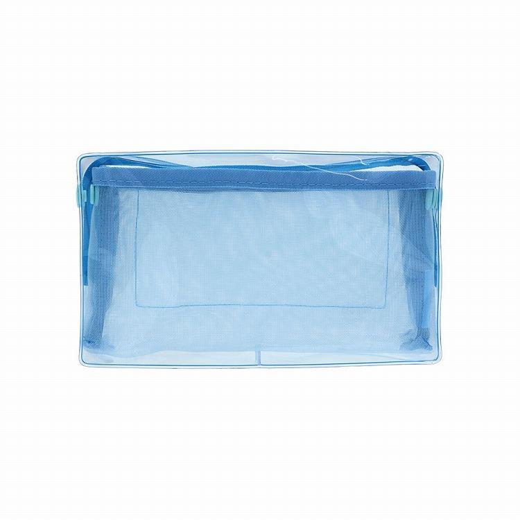 クリアメッシュボックスポーチ ミッテ ライトブルー(ライトブルー