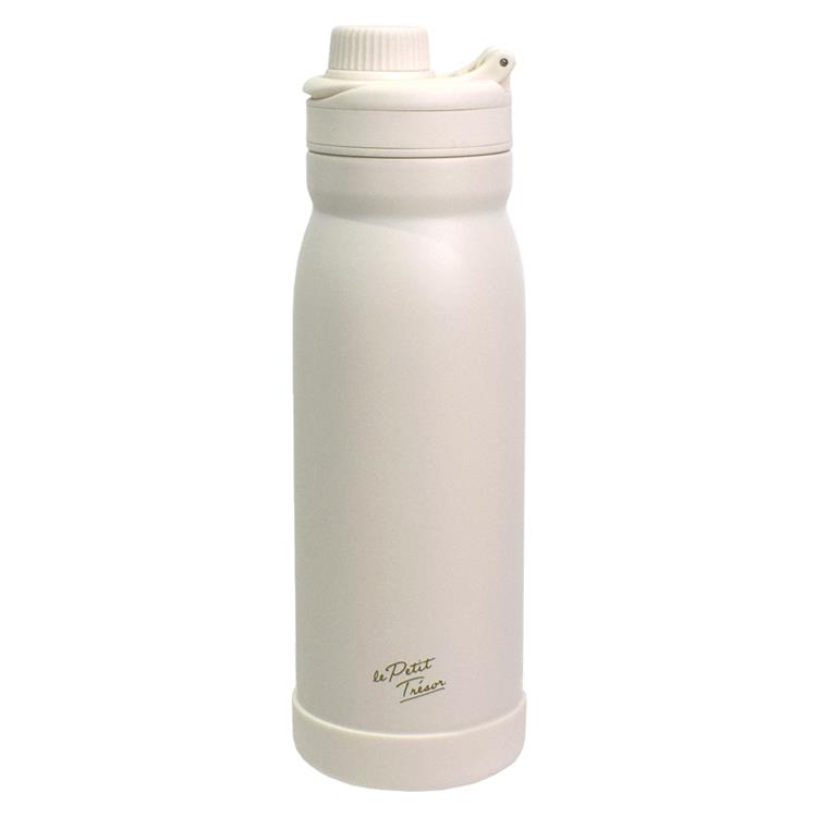 ステンレス直飲みボトル 1L ホワイト 水筒(ホワイト): ホーム