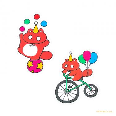 クリエイターズサーカス ステッカー ヒダカナオト サーカス子だぬき