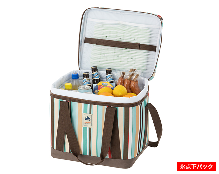 氷点下パック抗菌・デザインクーラー M（ブルーストライプ）|ギア|保冷