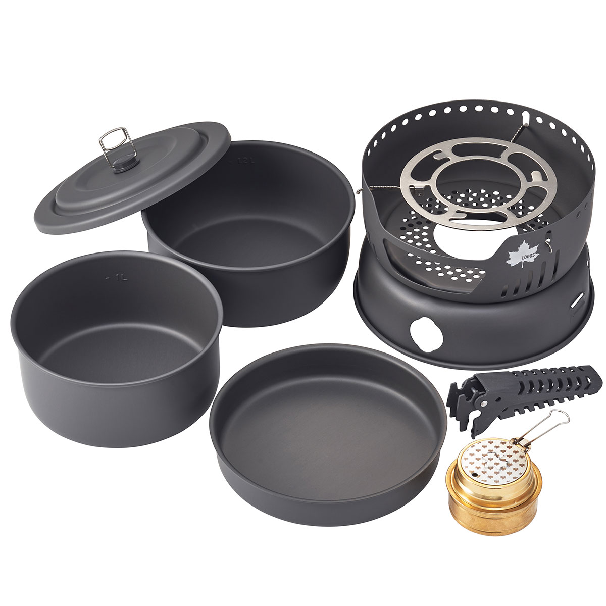 LOGOS アルコールバーナー＆クッキングセット|ギア|グリル・たき火