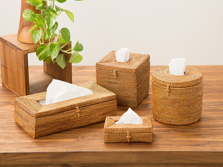 卓上アタ製ティッシュケース【46079】 /アジアン雑貨・バリ雑貨