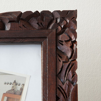 ウッドレリーフフレーム / A4サイズ対応【50286】 /アジアン雑貨・バリ雑貨