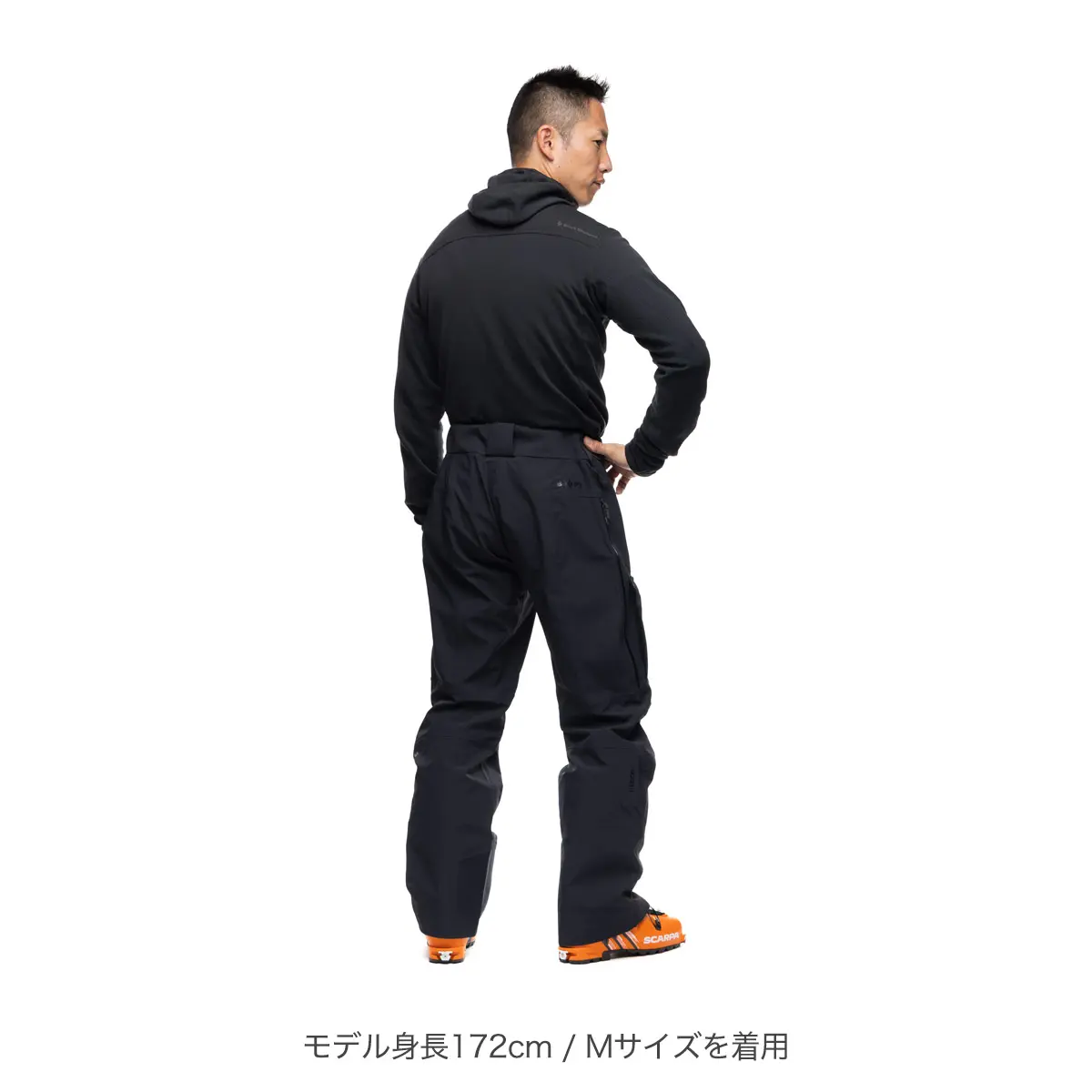 メンズ リーコンストレッチスキーパンツ(S ブラック): ブラック