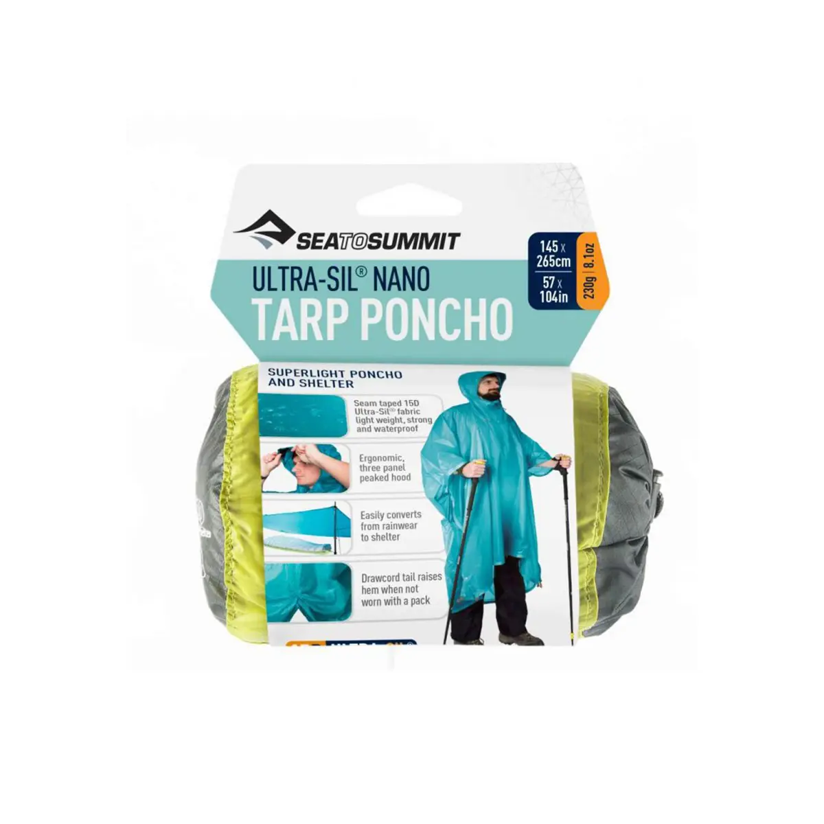 ウルトラシルナノタープポンチョ(ライム): シートゥサミット | ロスト