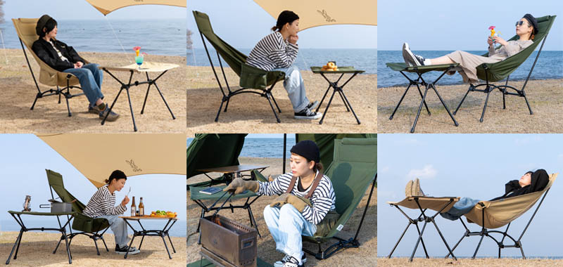 DOD】足が伸ばせるオットマン付き！ハイバック仕様の極楽チェア