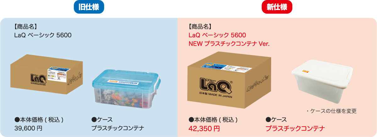 LaQ商品仕様・価格変更のお知らせ | ニュース | LaQ （ラキュー