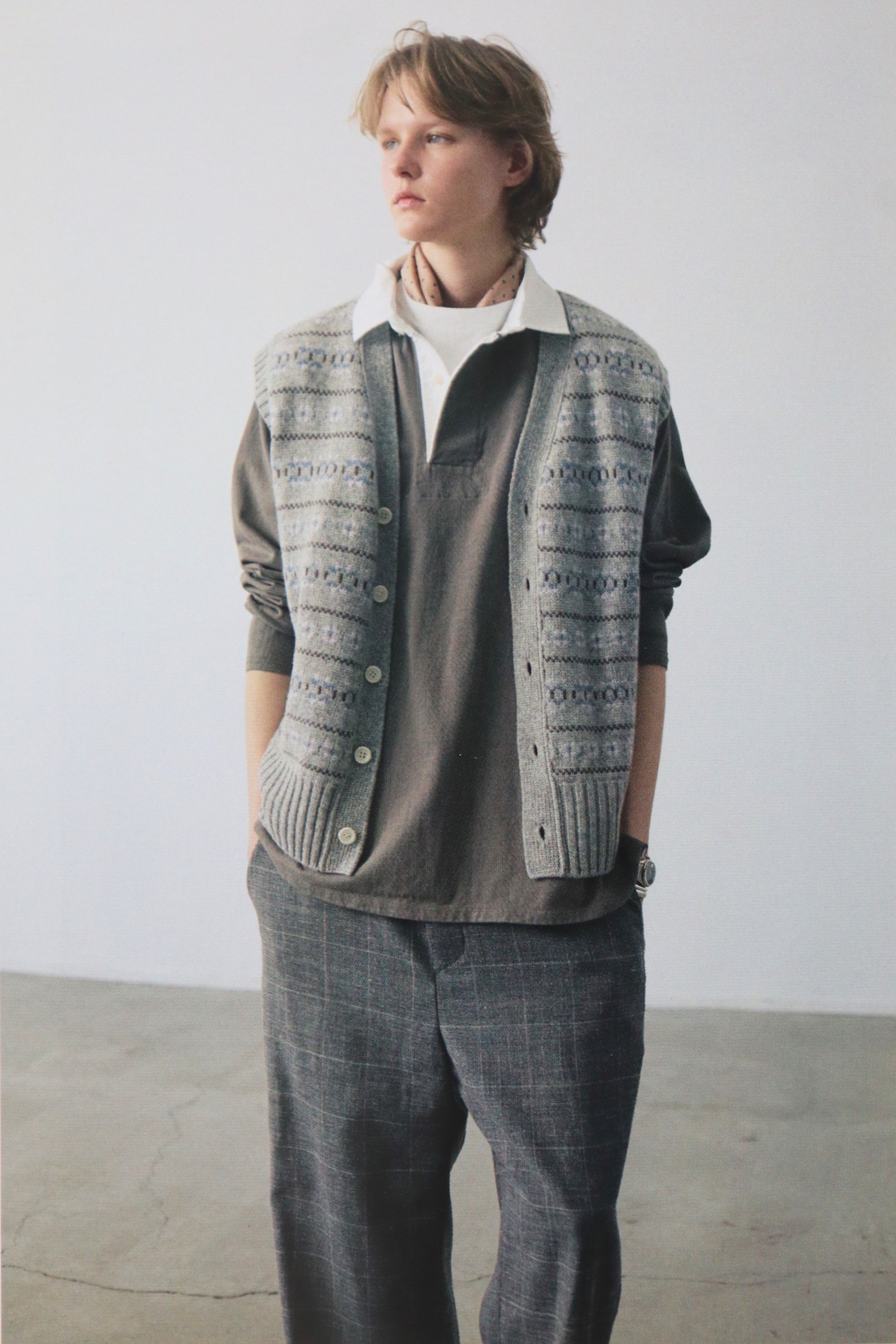 TOUJOURS公式通販 トゥジュ―正規取扱店 TOUJOURS/Fair Isle Cardigan