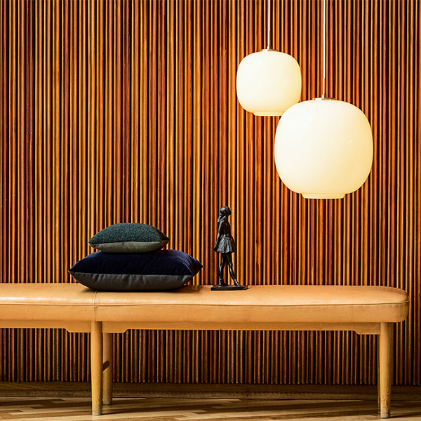 Brass/Glossy Opal Glass VL 45 Radiohus Pendant 250 (LED, Triac