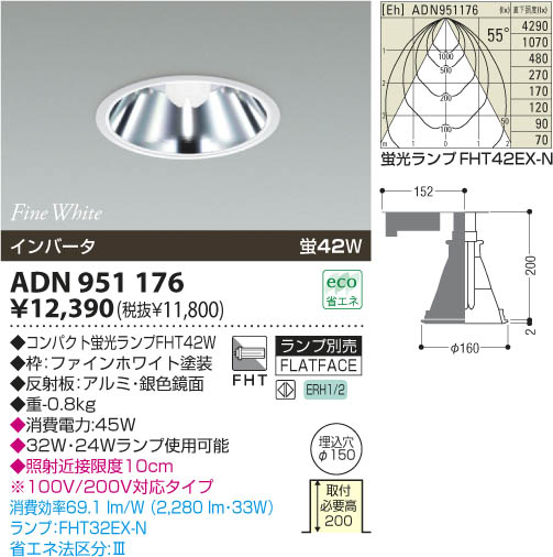 KOIZUMI 蛍光灯ダウンライト ADN951176 | 商品紹介 | 照明器具の通信
