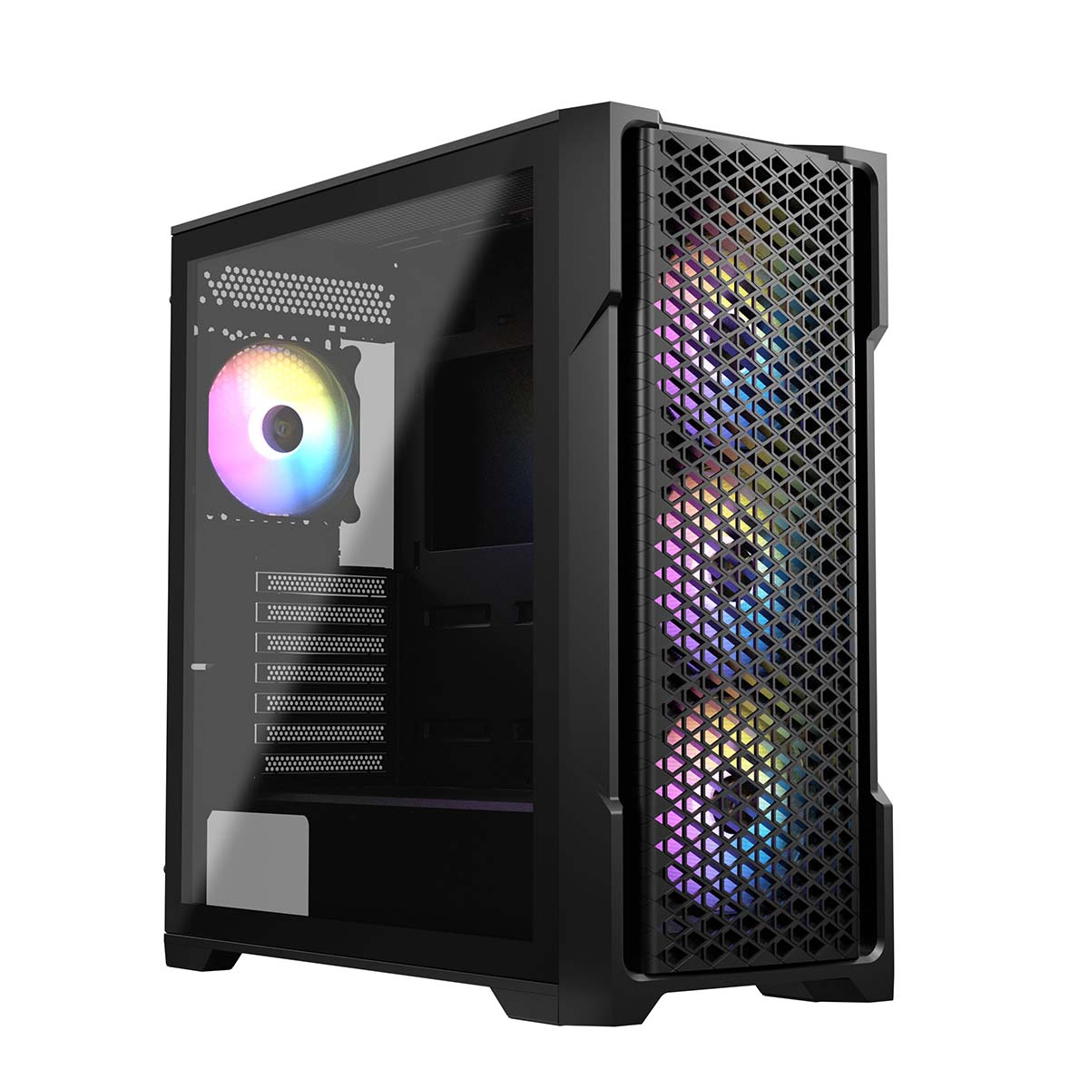 Antec、ARGBファン4個、最大11個の120mmファンが搭載できるミドル