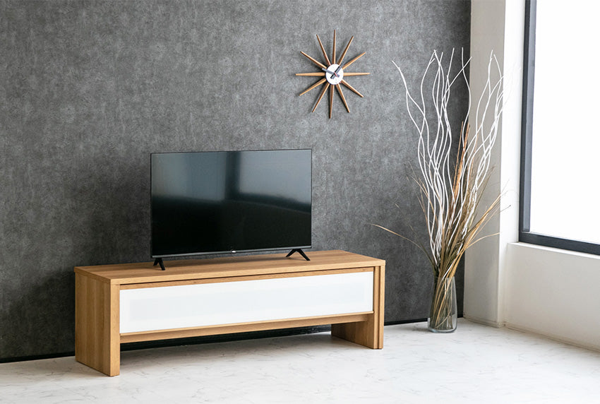 lushroom テレビボード スモークガラス 引き出し 収納 テレビ台