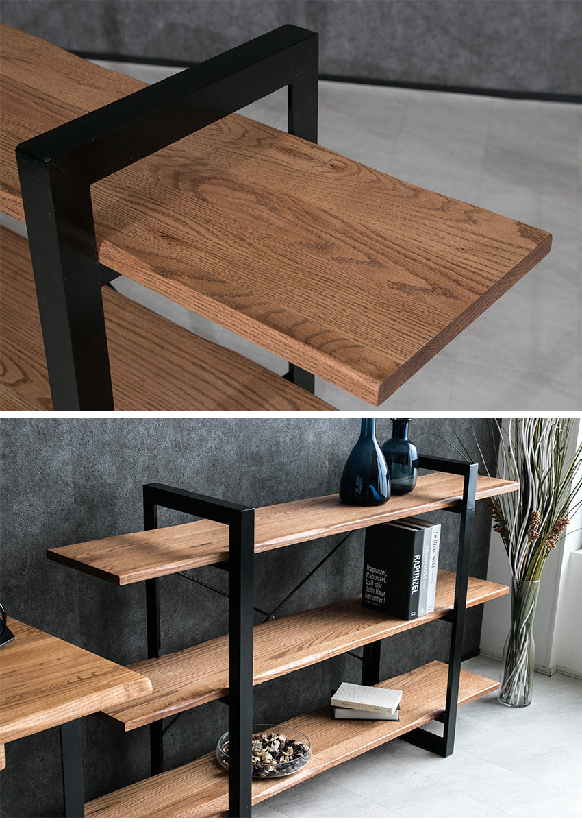 lushroom オープンラック 木製 ウォールナット オーク 無垢 奥行30