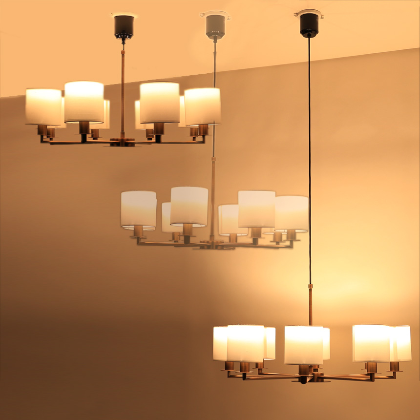 LEDシャンデリア 8灯 セード付き GCH001-8SD | おしゃれなインテリア