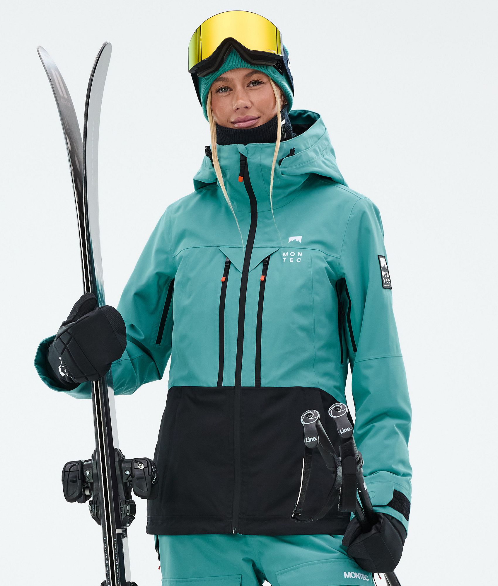 Montec Moss W Ski Jacket Women Turquoise/Black | Montecwear.com