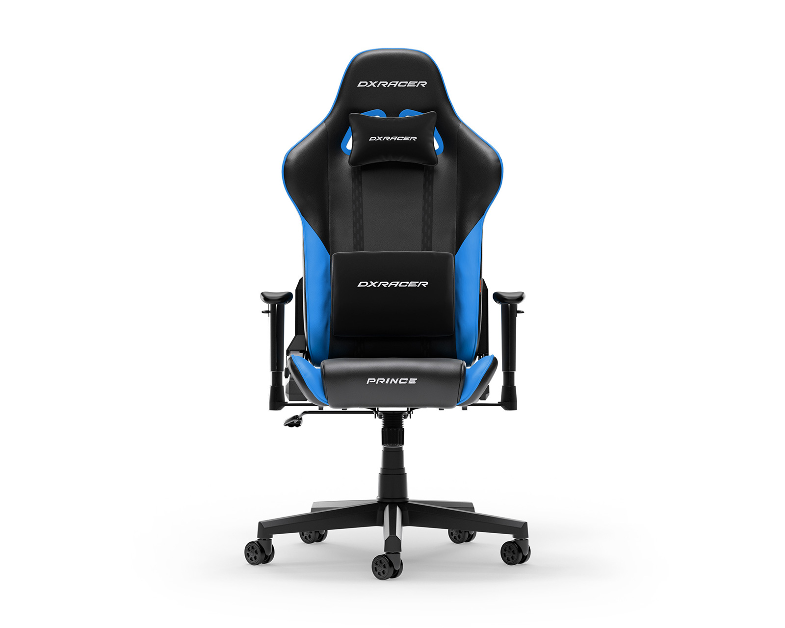 DXRacer PRINCE L Black & Blue PVC Leather - MaxGaming.com