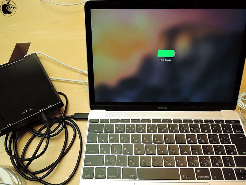 MacBook (Retina 12-inch, Early 2015)で外部バッテリー充電を試す