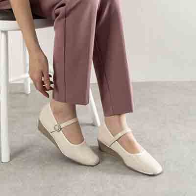 テーン tehen 柔らかアッパーのビジューバックル メリージェーン