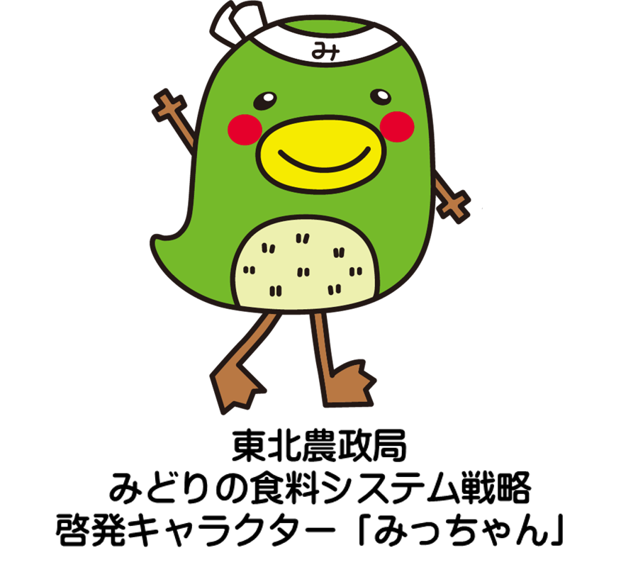 東北農政局みどりの食料システム戦略啓発キャラクター『みっちゃん