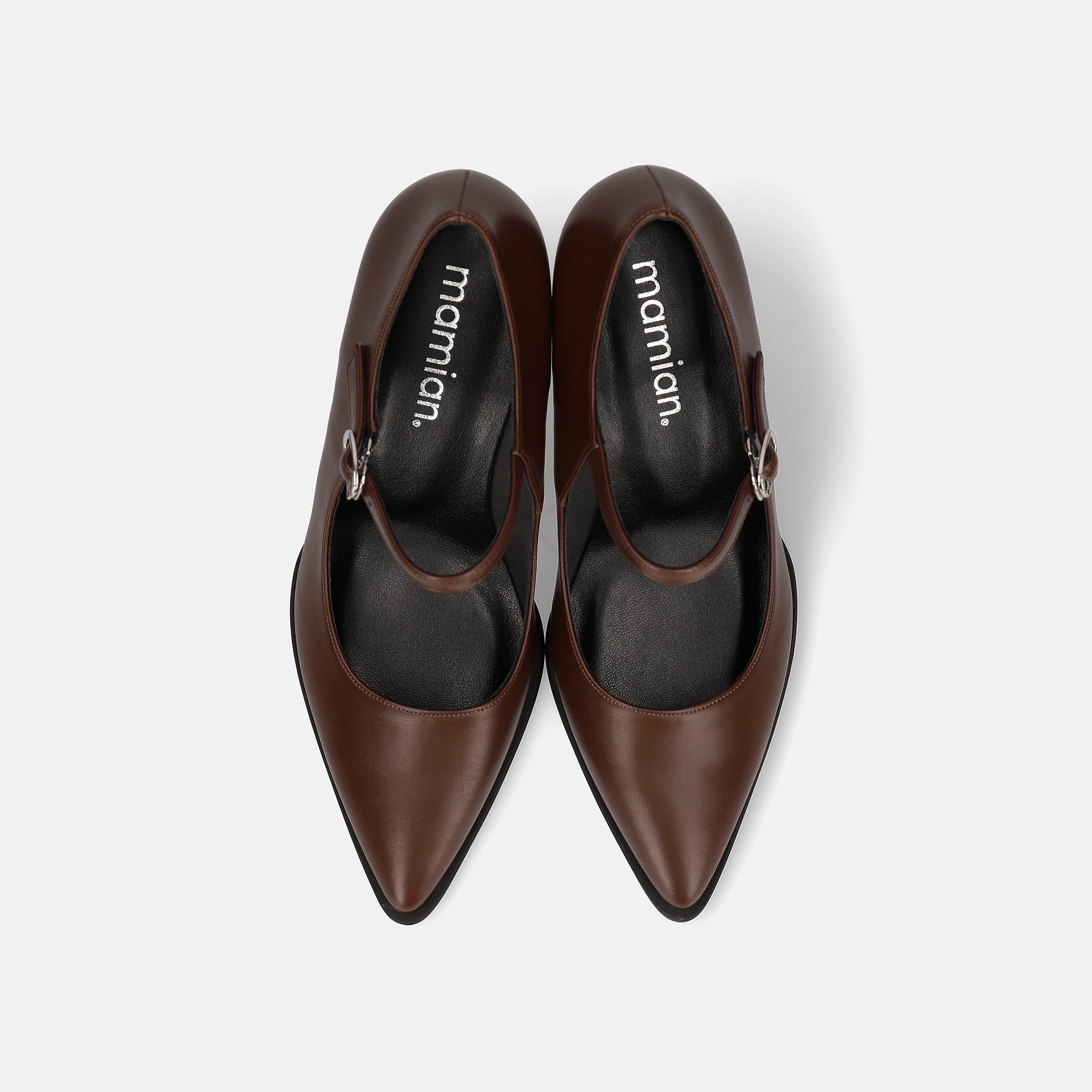 15%OFF：チャンキーヒール メリージェーンパンプス（m72013）ブラウン