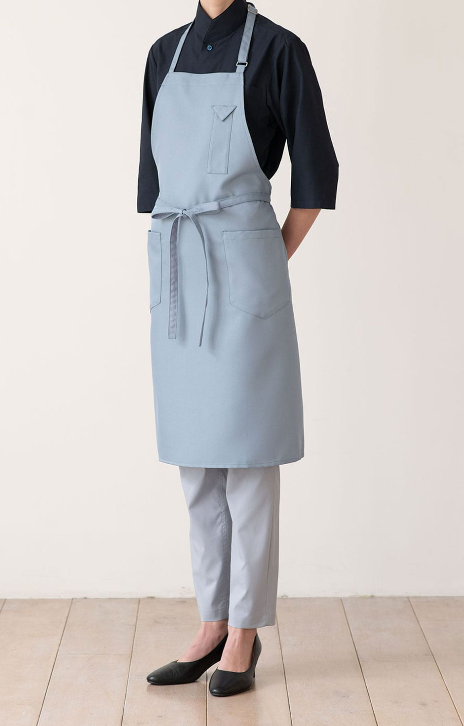 セブンユニフォーム 業務用 前掛 胸当エプロン CT2362 首掛け ホール