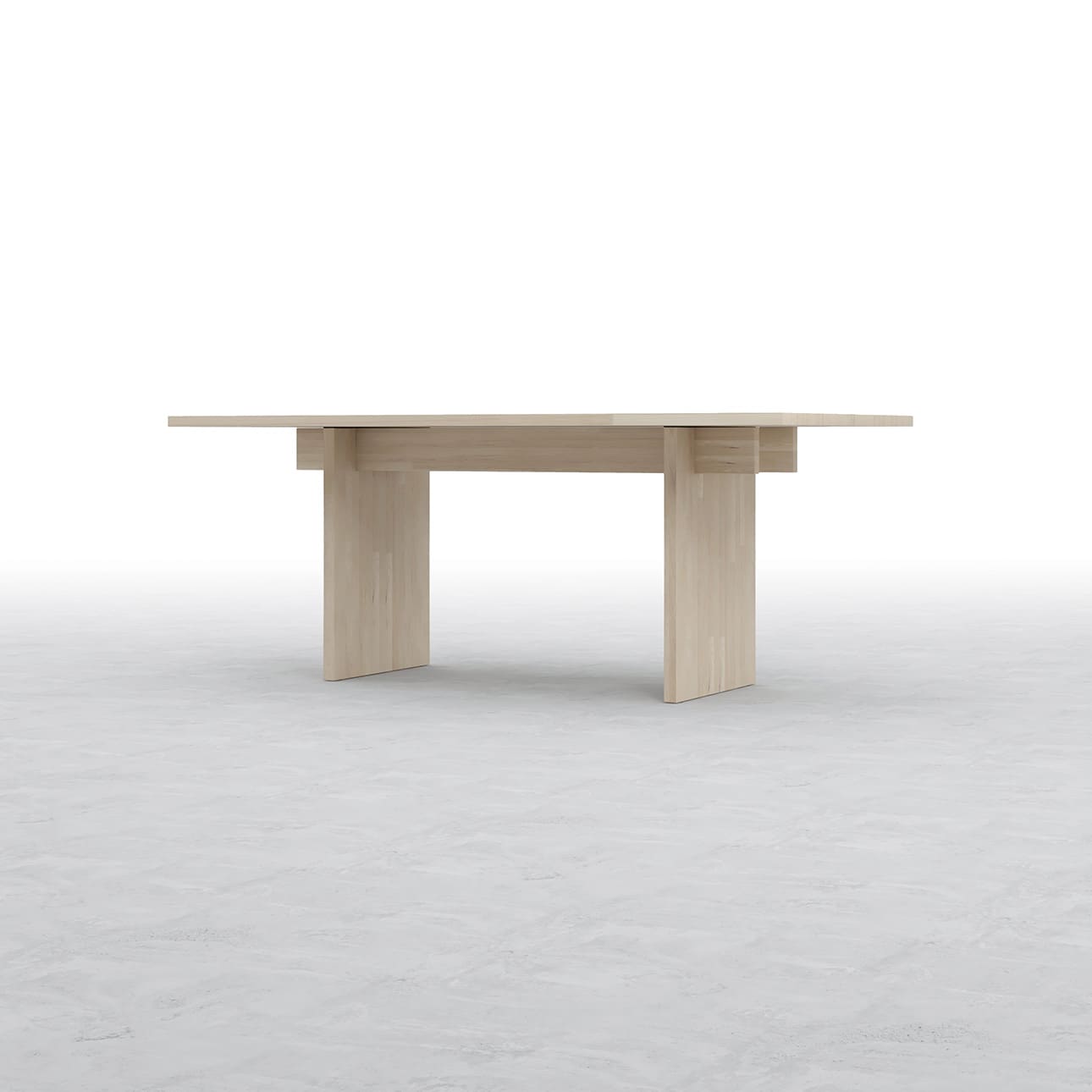 ダイニングテーブル 木製脚 幅1800×奥行900㎜ ラバーウッド（クリアー