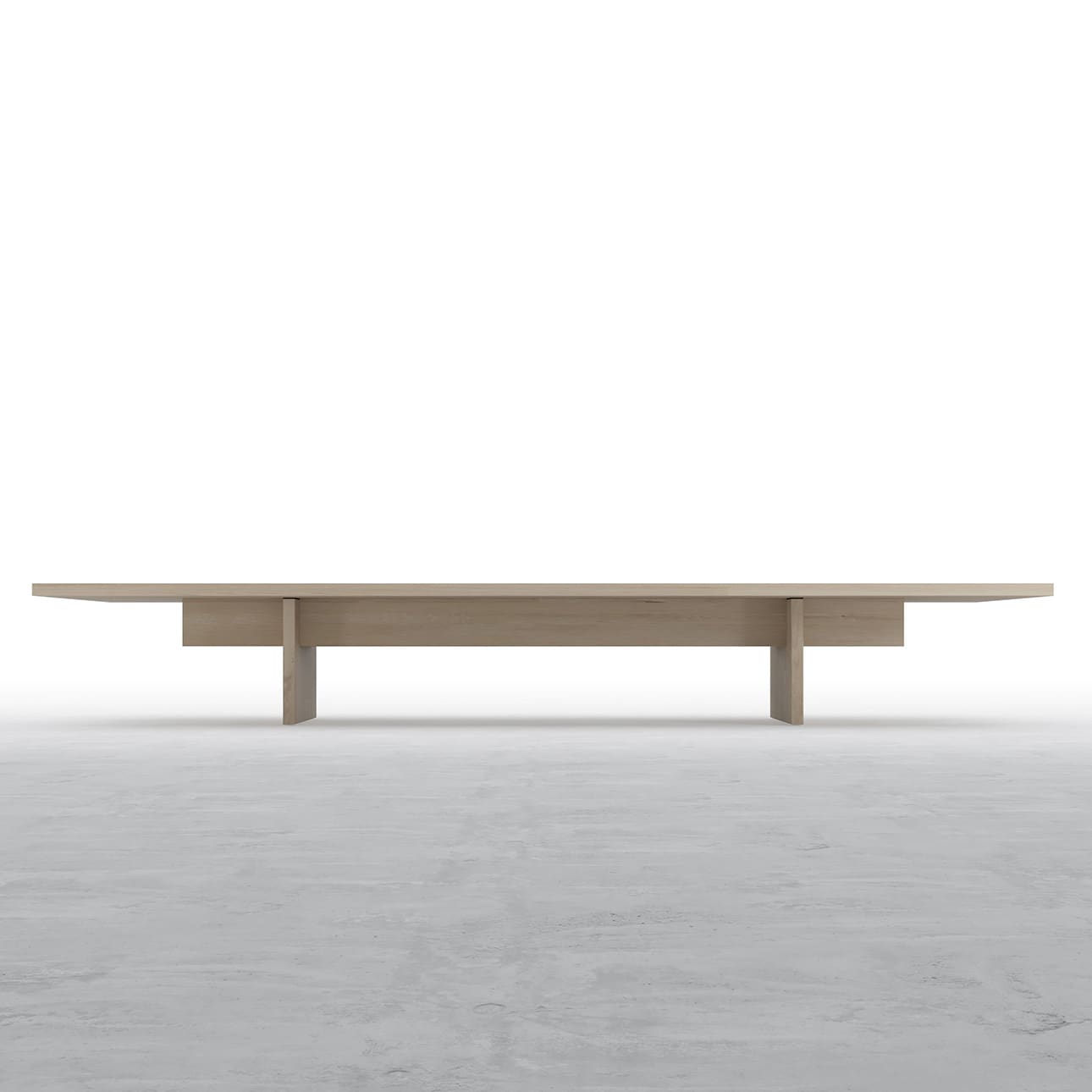 座卓 木製脚 幅2400×奥行900㎜ ラバーウッド（クリアー）リビング