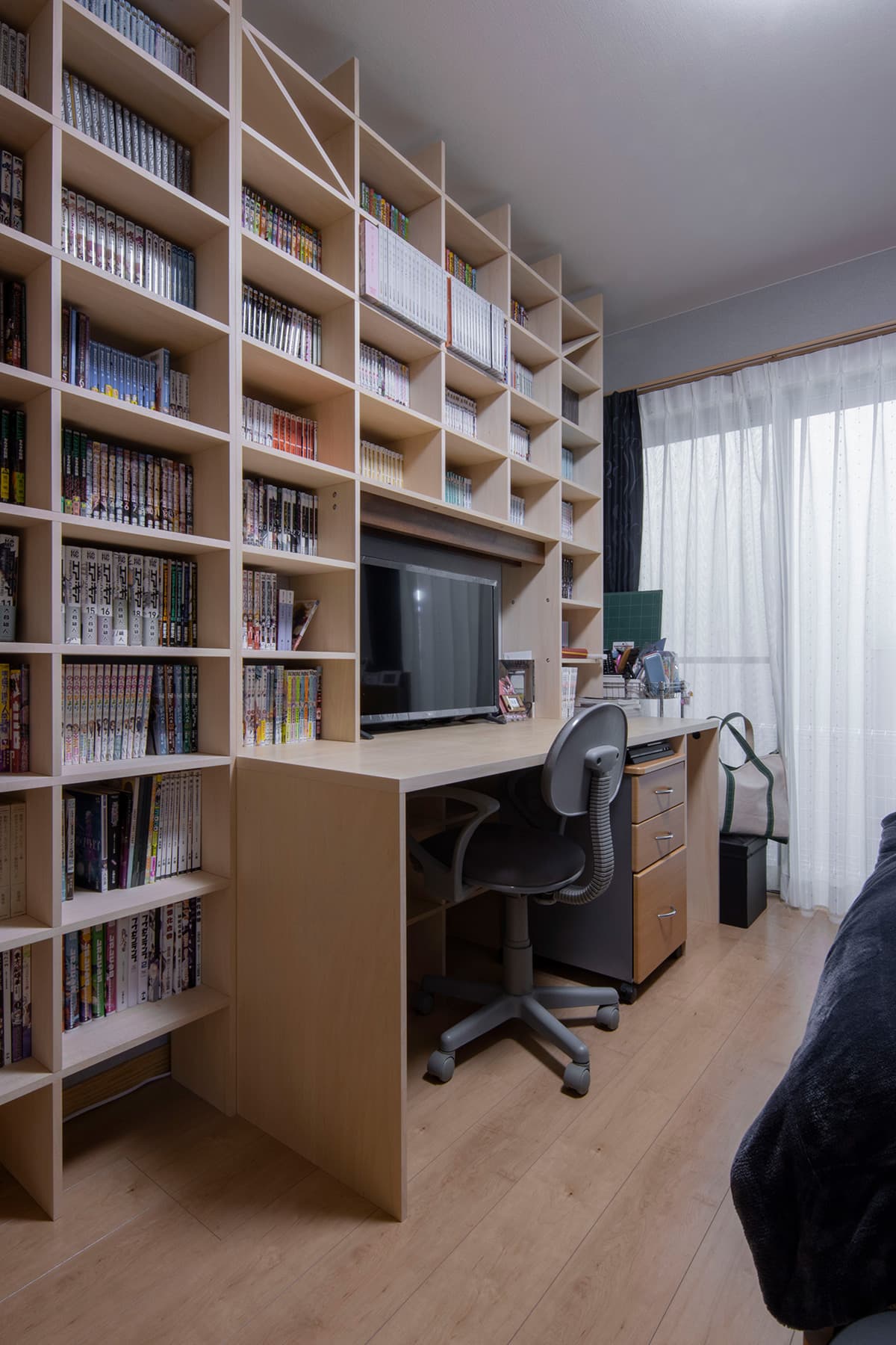 親子それぞれの書斎に – 壁一面の本棚 / Shelf – マルゲリータお客様事例