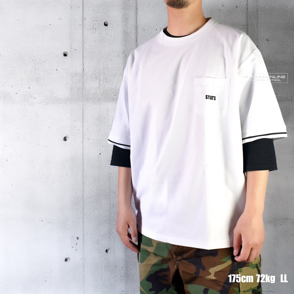 STUD'S スタッズ ドライ半袖ポケT S2553-3 (ポリエステル100%) S2553-3