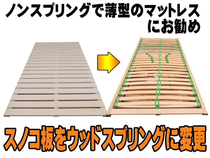 センベラ・シェララフィア限定 シングルサイズのスノコ板をウッド