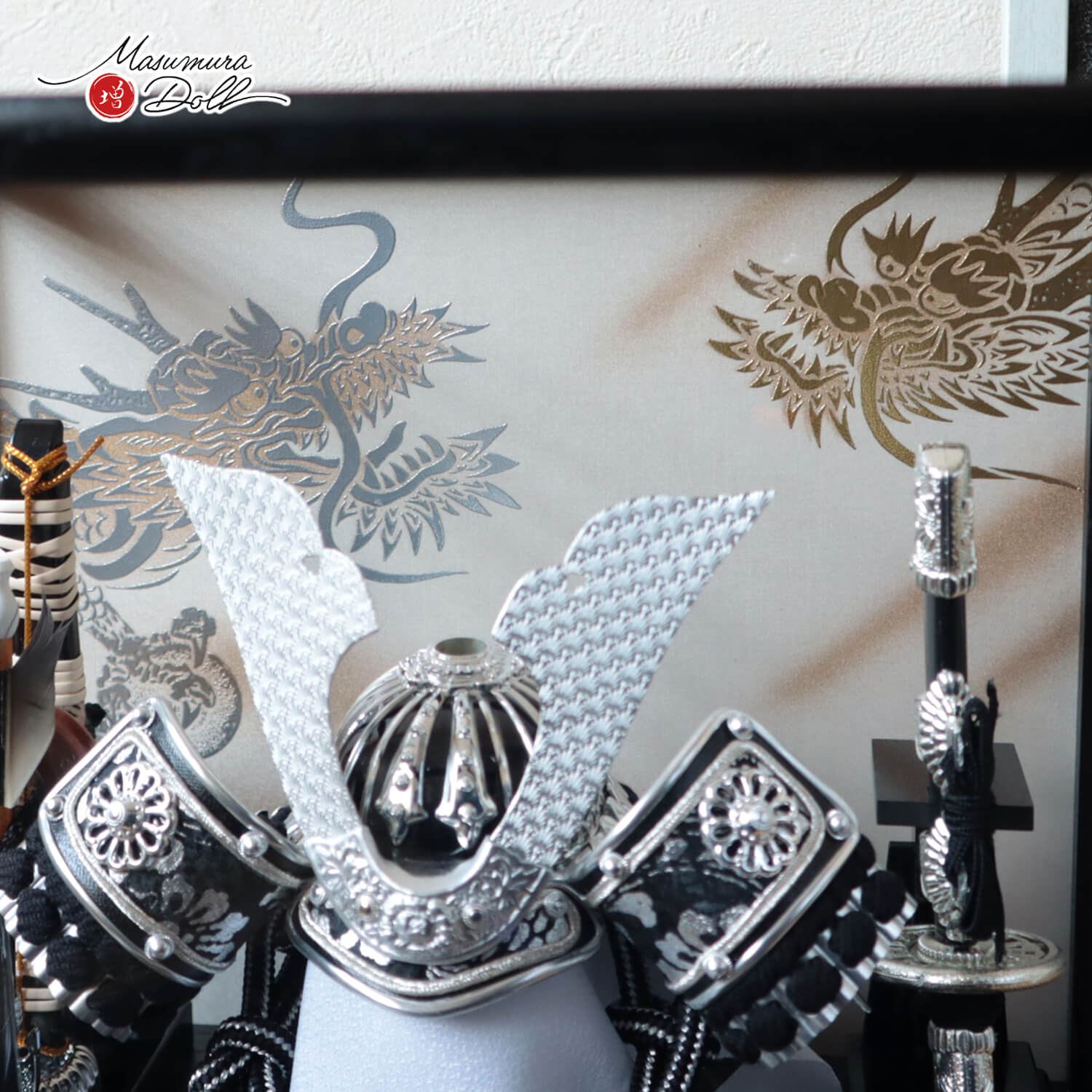 五月人形 ケース飾り 兜 コンパクト ☆ 今どき おしゃれ インテリア 兜