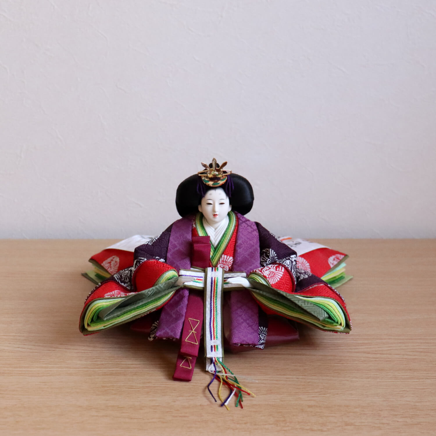 雛人形 内閣総理大臣賞受賞作家 松宝作 25号 芥子 正絹西陣織麹塵染