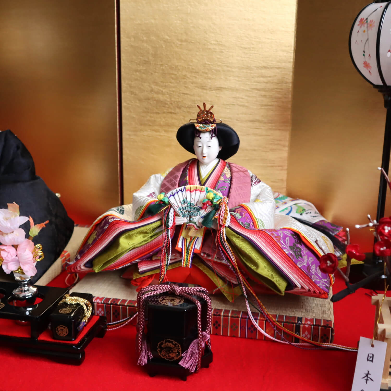 雛人形 京都・大橋弌峰作 京九番正絹西陣織 朱雀大路大極殿束帯雛 京