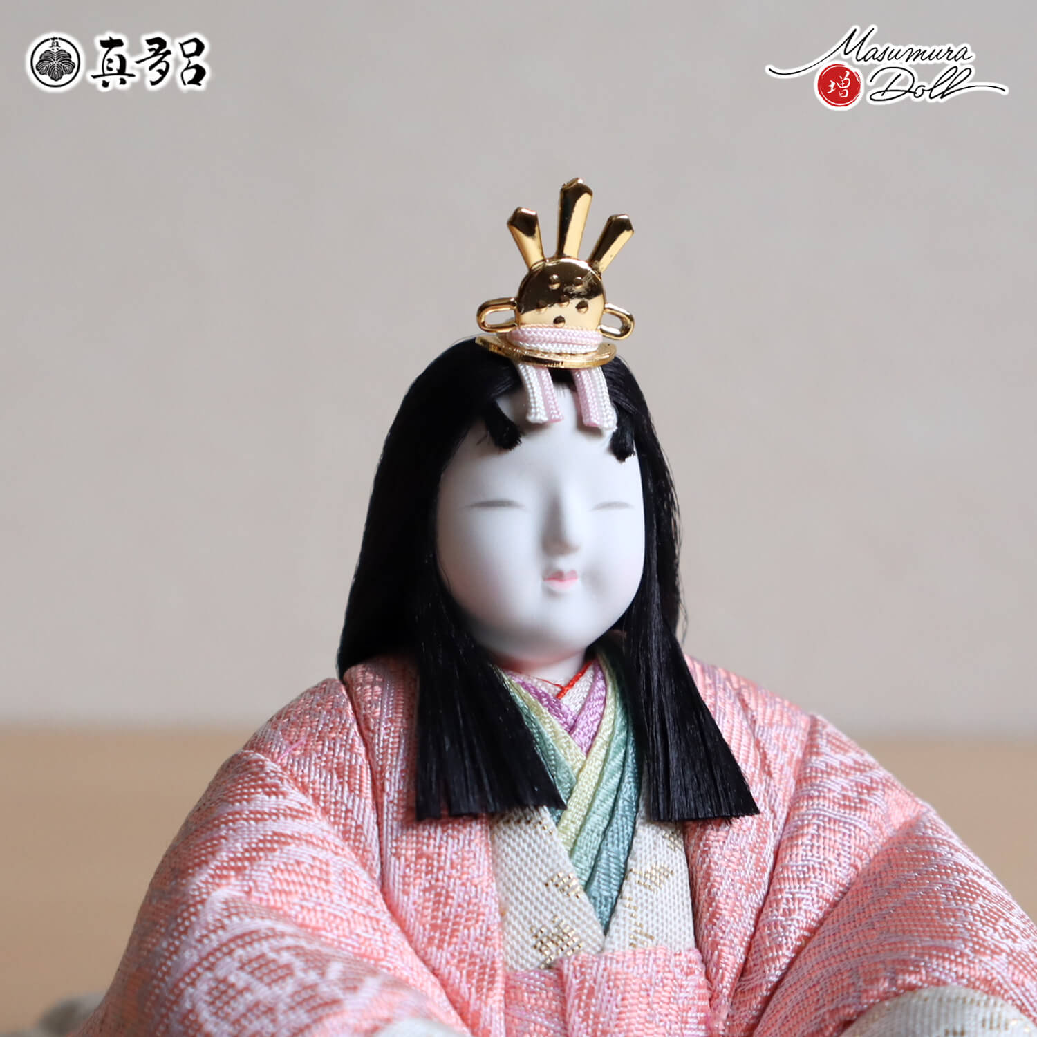 雛人形 最新作 伝統的工芸品 三世・金林真多呂作 伝産・天宝雛 箔押