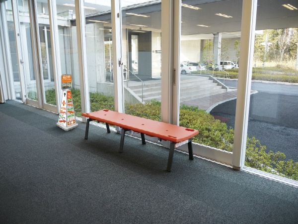 レスキューボードベンチ レスキューオレンジ W1780×D460mm×H380mm 担架