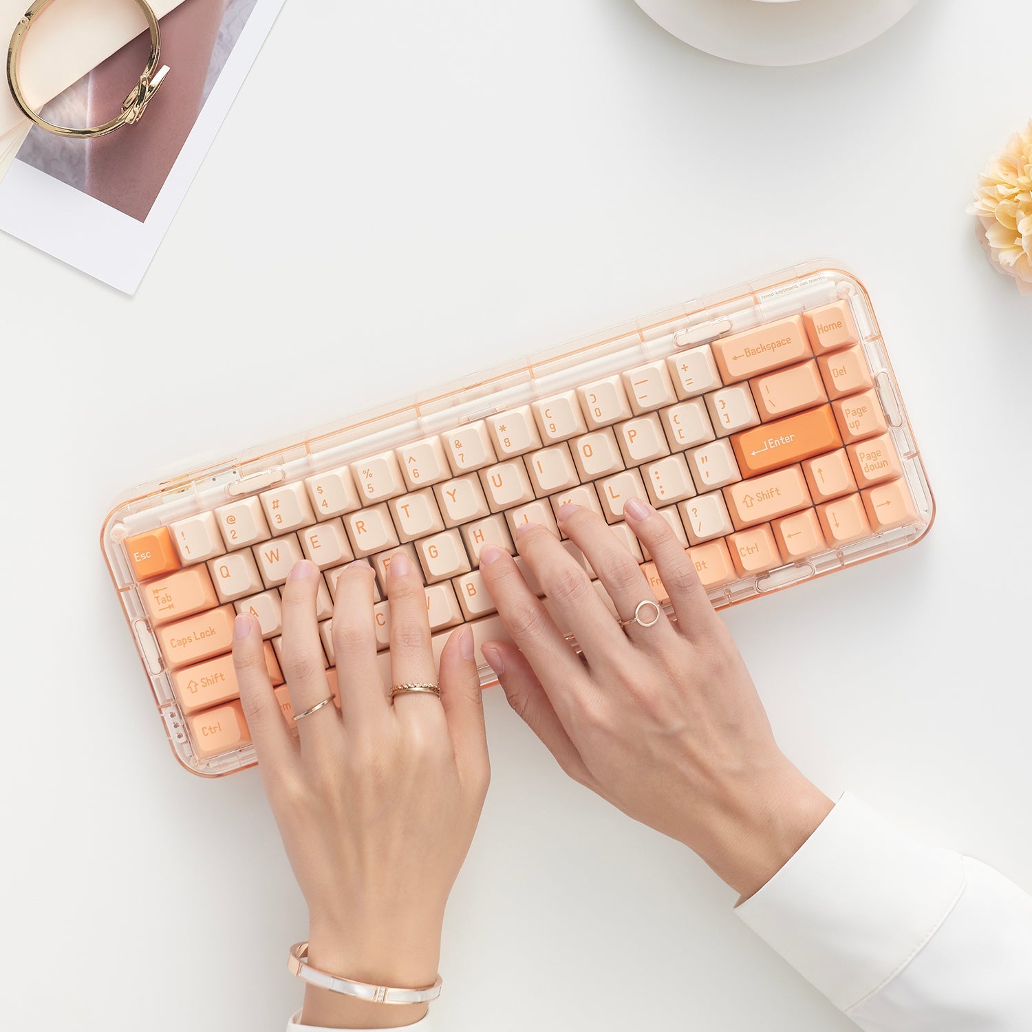 MelGeek Mojo68 Rose カスタム & プログラム可能なメカニカル