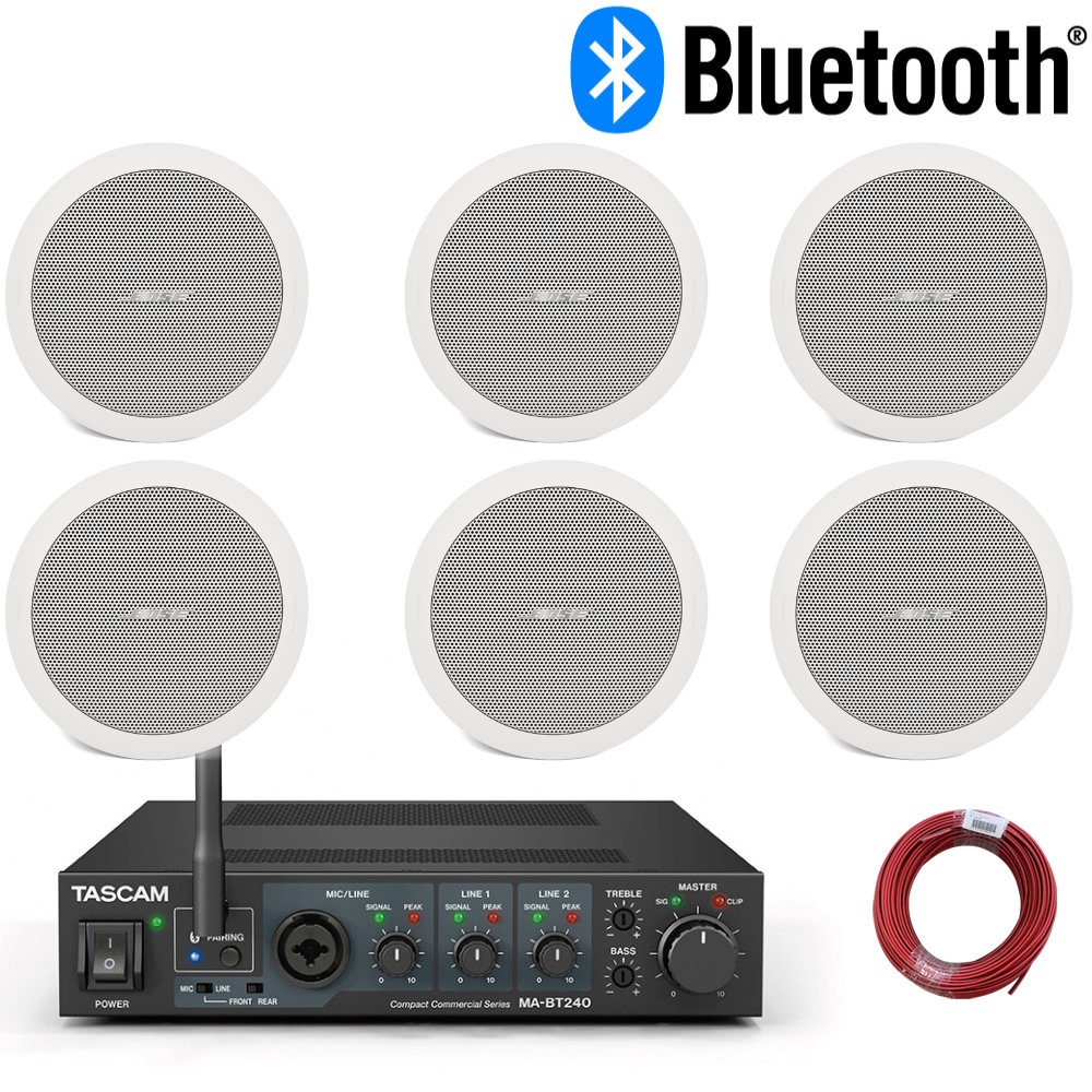 BOSE天井埋め込みスピーカー＋Bluetooth受信対応 設備アンプセット